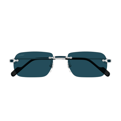 Première de Cartier Rectangular Rimless Sunglasses