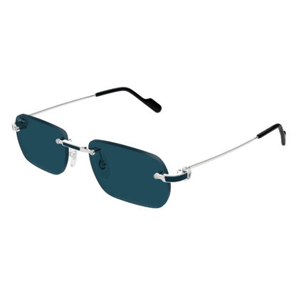 Première de Cartier Rectangular Rimless Sunglasses