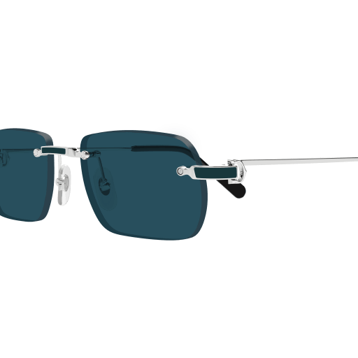 Première de Cartier Rectangular Rimless Sunglasses
