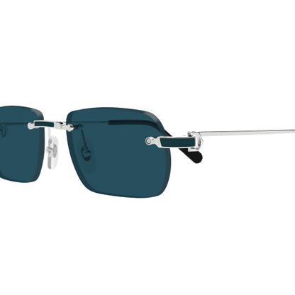 Première de Cartier Rectangular Rimless Sunglasses