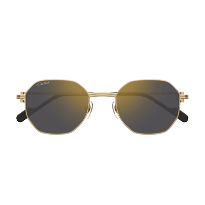 Première de Cartier Geometric Metal Sunglasses
