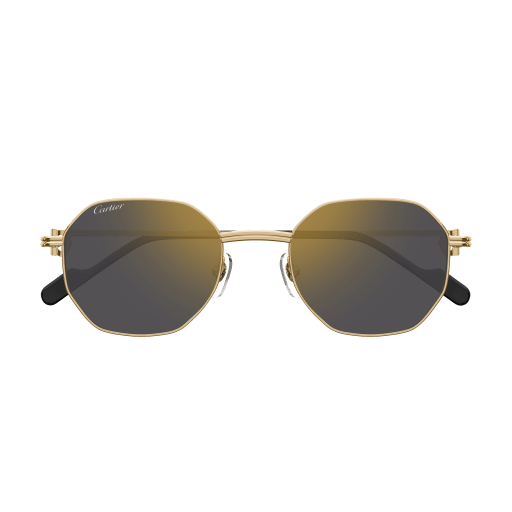 Première de Cartier Geometric Metal Sunglasses