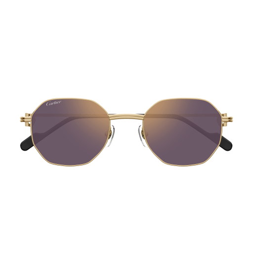 Première de Cartier Geometric Metal Sunglasses