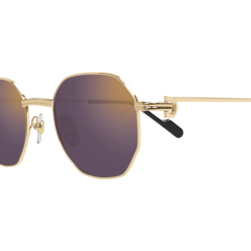 Première de Cartier Geometric Metal Sunglasses