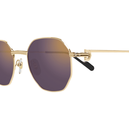 Première de Cartier Geometric Metal Sunglasses