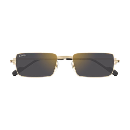 Première de Cartier Rectangular Metal Sunglasses