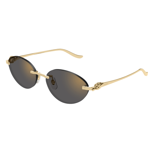 Panthère de Cartier Oval Rimless Sunglasses