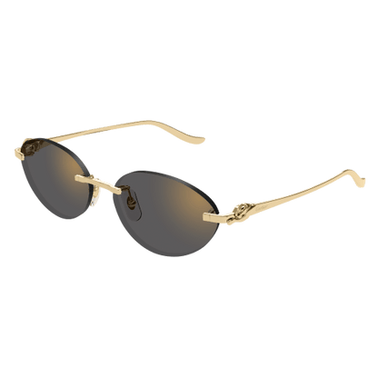 Panthère de Cartier Oval Rimless Sunglasses