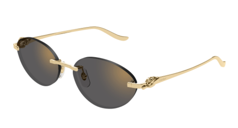Panthère de Cartier Oval Rimless Sunglasses