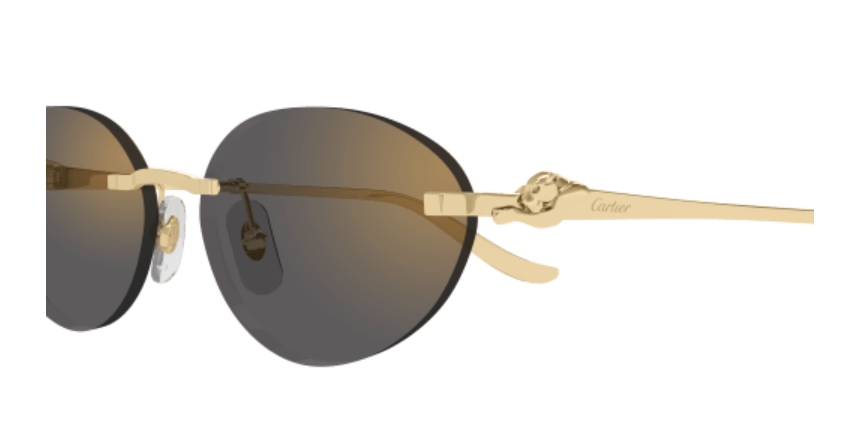 Panthère de Cartier Oval Rimless Sunglasses