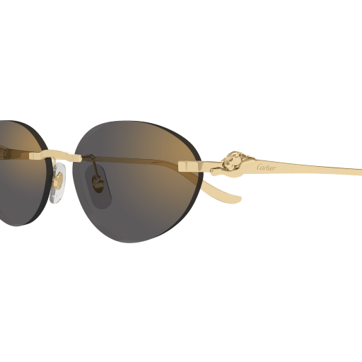 Panthère de Cartier Oval Rimless Sunglasses