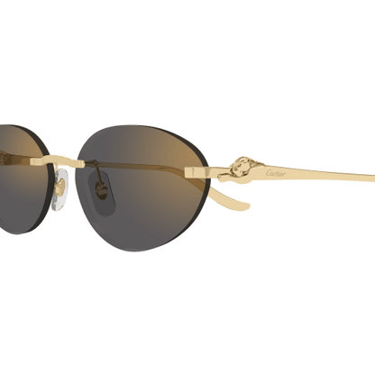 Panthère de Cartier Oval Rimless Sunglasses