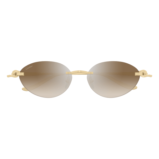 Panthère de Cartier Oval Rimless Sunglasses