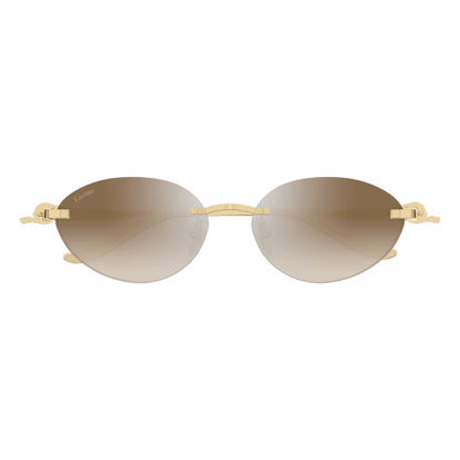 Panthère de Cartier Oval Rimless Sunglasses