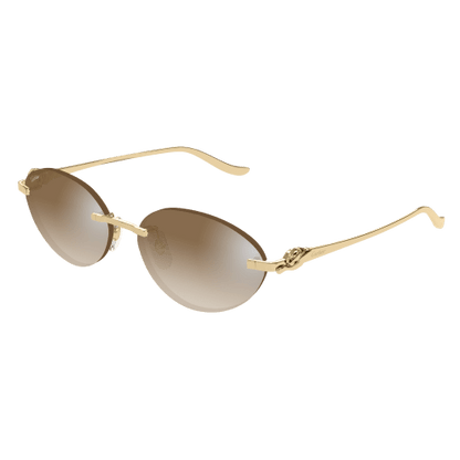 Panthère de Cartier Oval Rimless Sunglasses