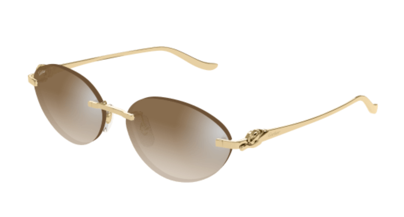 Panthère de Cartier Oval Rimless Sunglasses