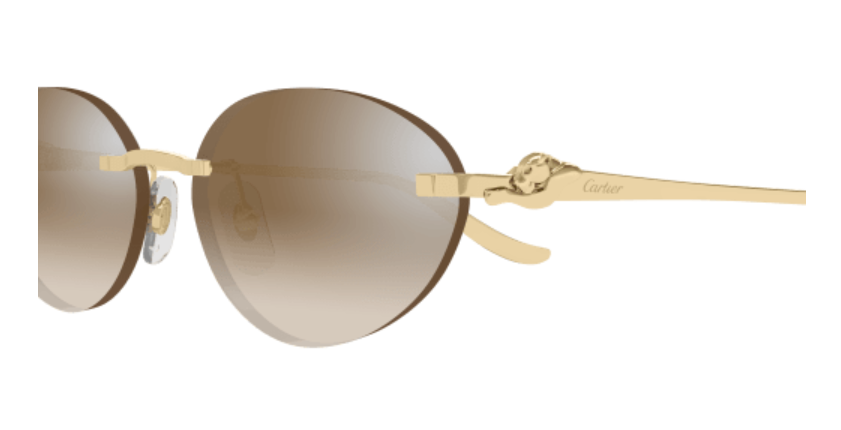 Panthère de Cartier Oval Rimless Sunglasses
