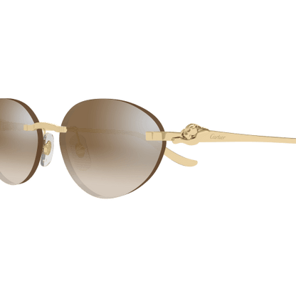 Panthère de Cartier Oval Rimless Sunglasses