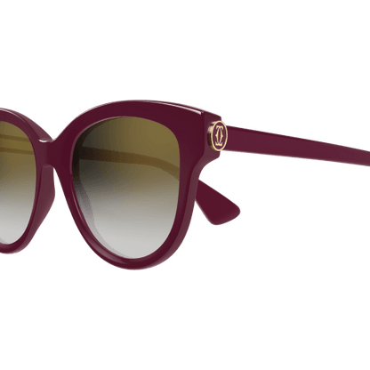 C de Cartier Round Cat Eye Acetate Sunglasses