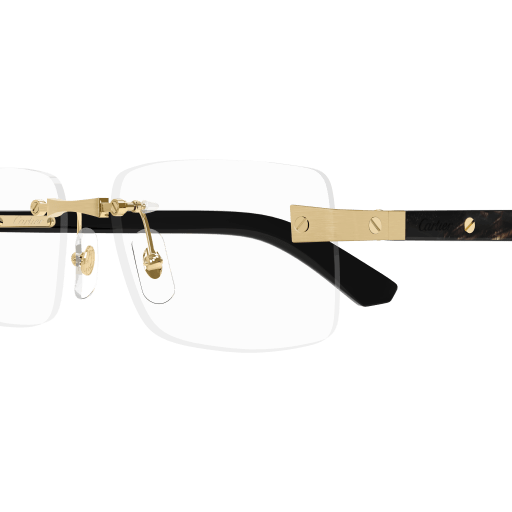 C Allongé de Cartier Motif Rimless Wood Eyeglasses