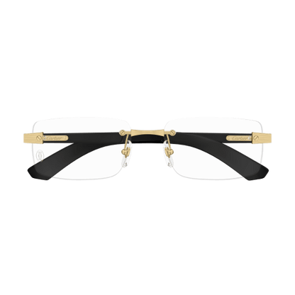 C Allongé de Cartier Motif Rimless Wood Eyeglasses