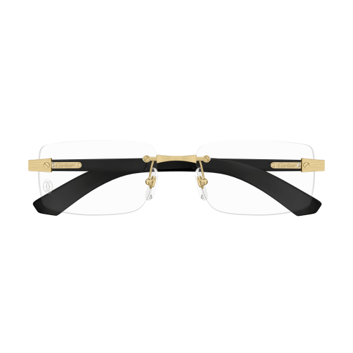 C Allongé de Cartier Motif Rimless Wood Eyeglasses