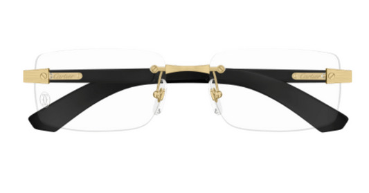 C Allongé de Cartier Motif Rimless Wood Eyeglasses