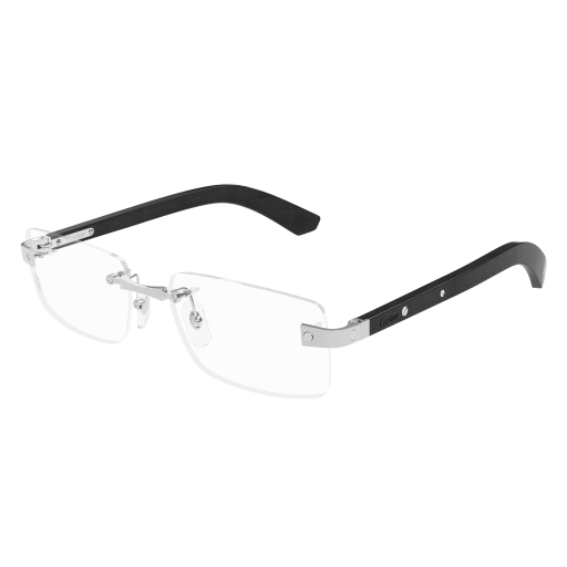 C Allongé de Cartier Motif Rimless Wood Eyeglasses