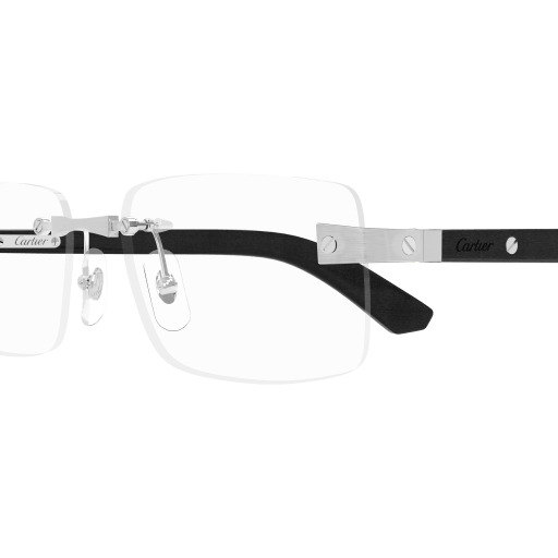 C Allongé de Cartier Motif Rimless Wood Eyeglasses