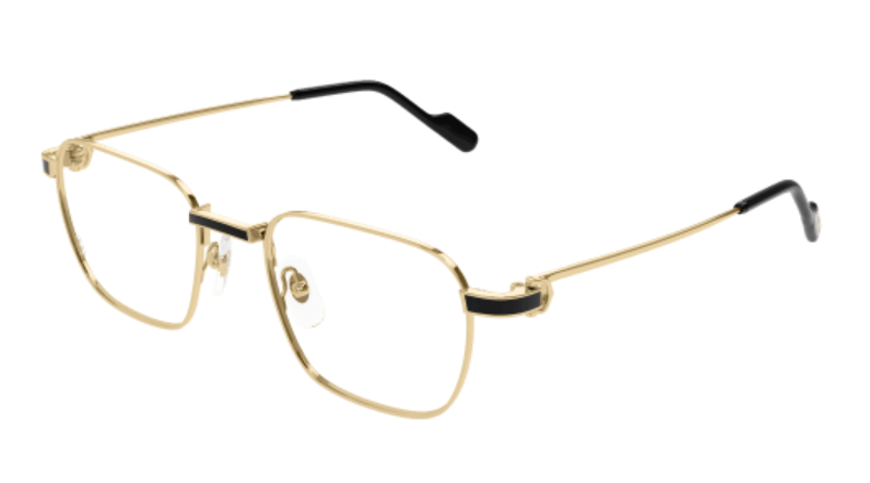 Première de Cartier Square Metal Eyeglasses