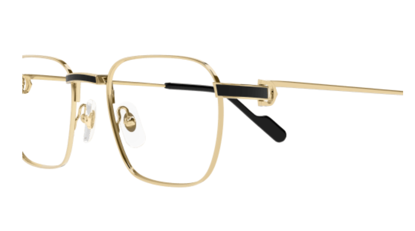Première de Cartier Square Metal Eyeglasses