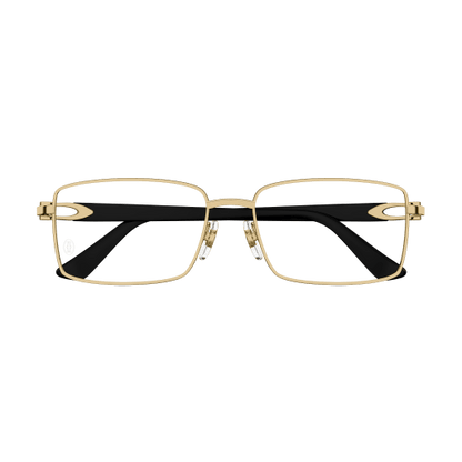 C Allongé de Cartier Motif Rectangular Metal Eyeglasses