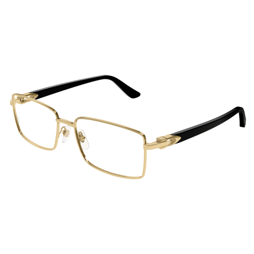 C Allongé de Cartier Motif Rectangular Metal Eyeglasses