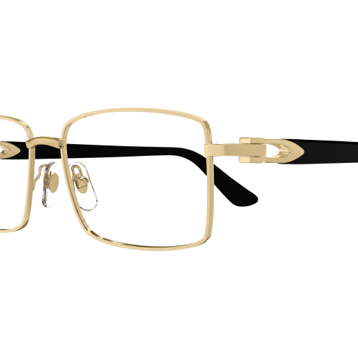 C Allongé de Cartier Motif Rectangular Metal Eyeglasses