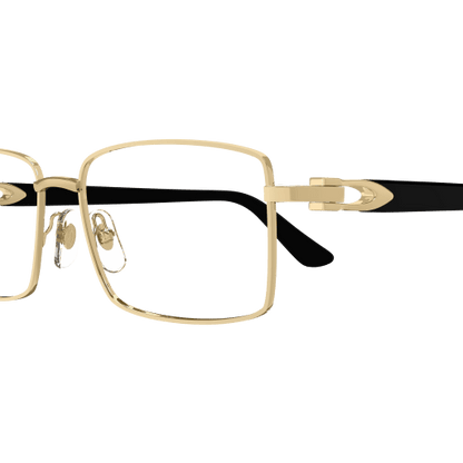 C Allongé de Cartier Motif Rectangular Metal Eyeglasses