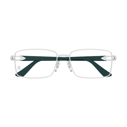 C Allongé de Cartier Motif Rectangular Metal Eyeglasses