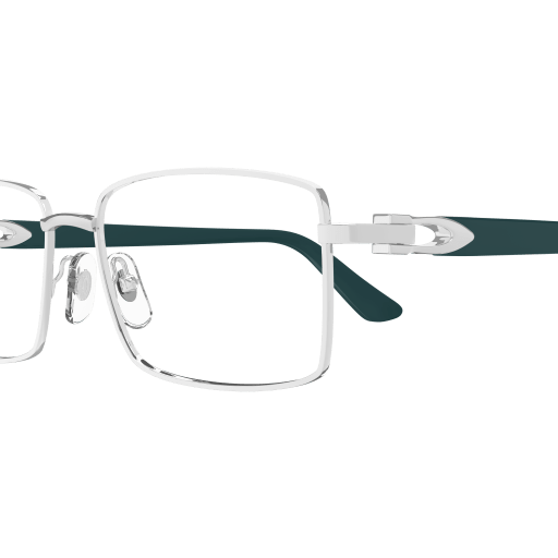 C Allongé de Cartier Motif Rectangular Metal Eyeglasses