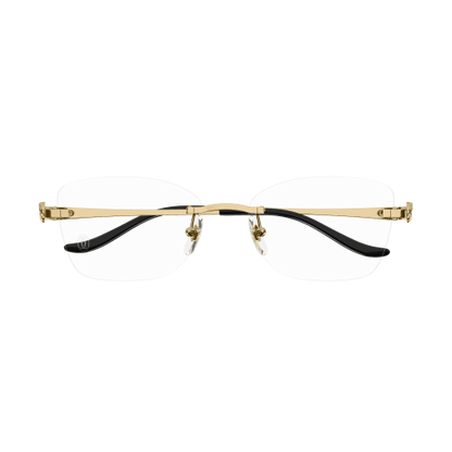 Panthère de Cartier Cat Eye Rimless Eyeglasses