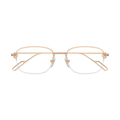 Precious Première de Cartier Half Rim Solid Gold Eyeglasses