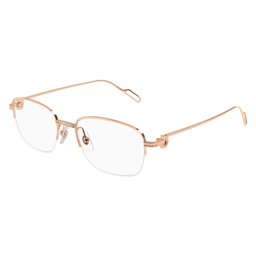 Precious Première de Cartier Half Rim Solid Gold Eyeglasses