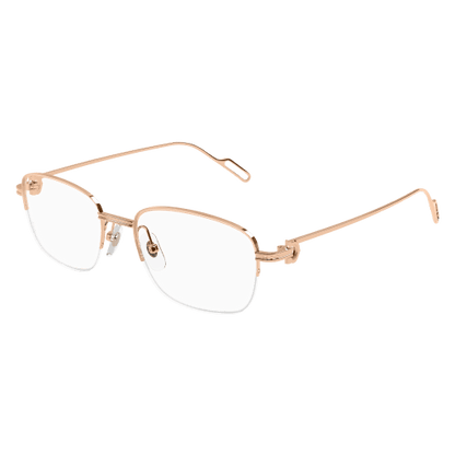 Precious Première de Cartier Half Rim Solid Gold Eyeglasses