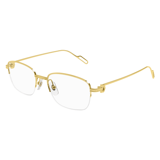 Precious Première de Cartier Half Rim Solid Gold Eyeglasses