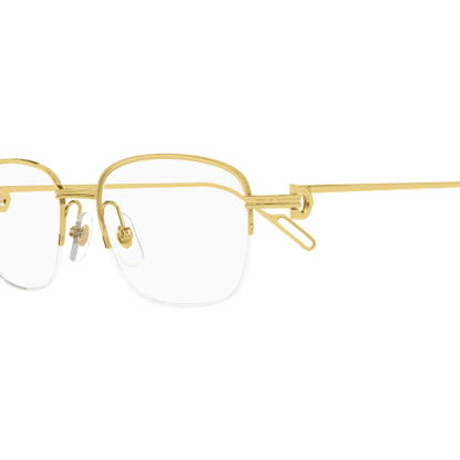 Precious Première de Cartier Half Rim Solid Gold Eyeglasses