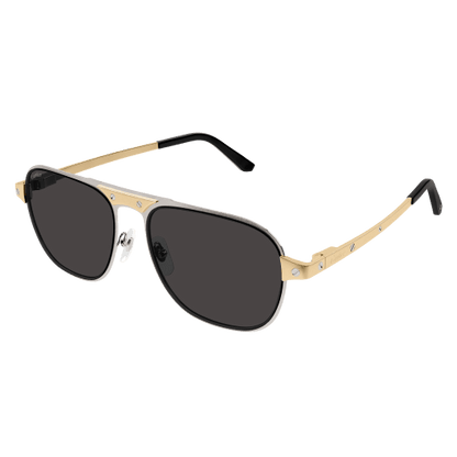 Santos de Cartier Aviator Metal Sunglasses