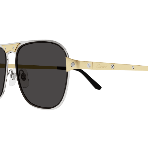 Santos de Cartier Aviator Metal Sunglasses