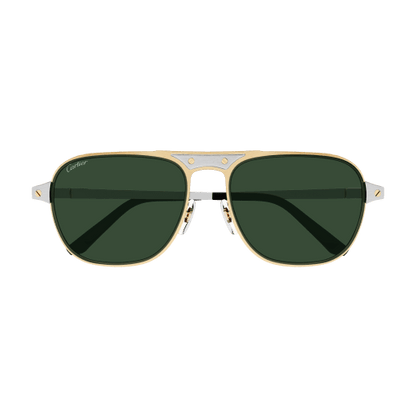 Santos de Cartier Aviator Metal Sunglasses
