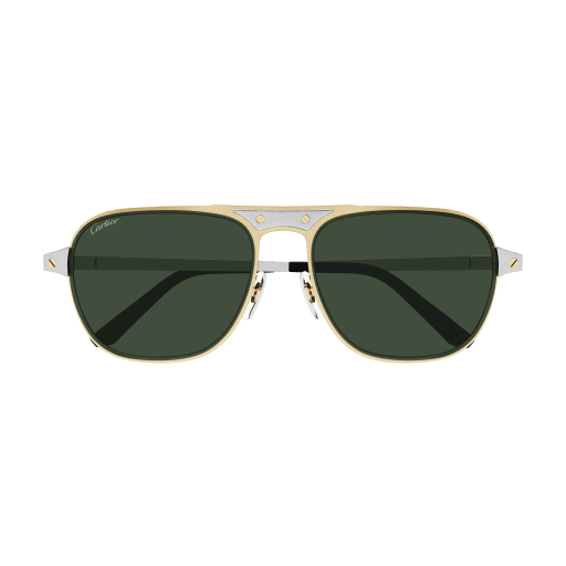 Santos de Cartier Aviator Metal Sunglasses