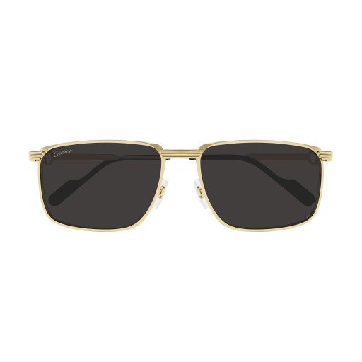 Première de Cartier Rectangular Metal Sunglasses