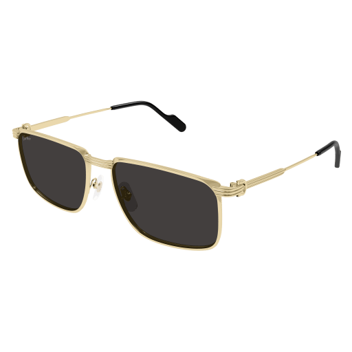 Première de Cartier Rectangular Metal Sunglasses