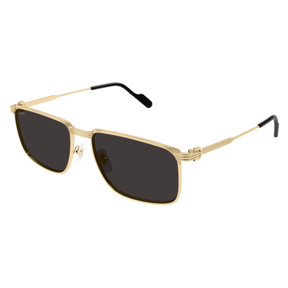 Première de Cartier Rectangular Metal Sunglasses